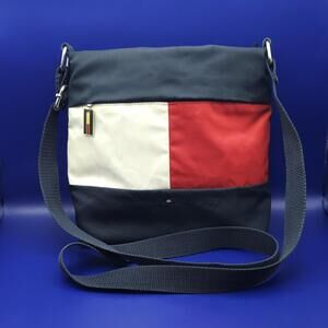 Tommy Hilfiger Red White Blue Colorblock Nylon Crossbody Purse